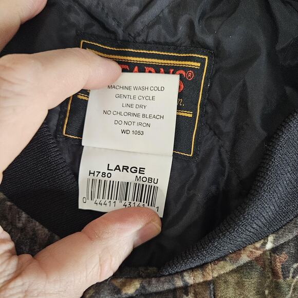 Stearns Dry Wear Jacket Mens LARGE Camo Mossy Oak H780 Insulated Hunting - Picture 4 of 12